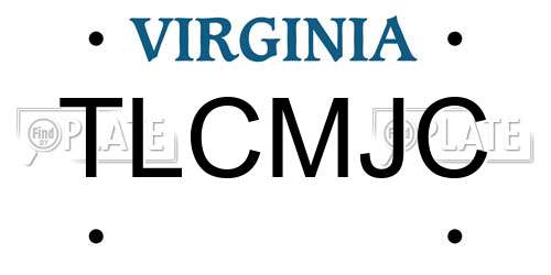 TLCMJC Virginia License Plate