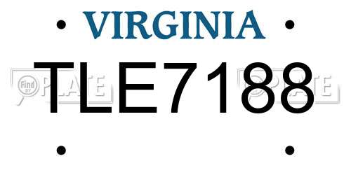 TLE7188 Virginia License Plate