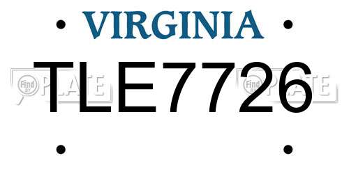 TLE7726 Virginia License Plate