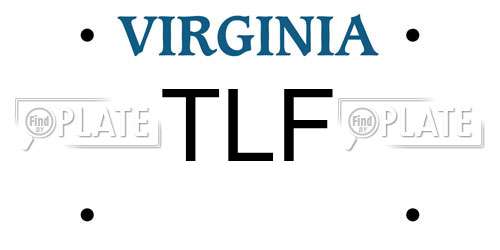 TLF Virginia License Plate