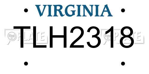TLH2318 Virginia License Plate