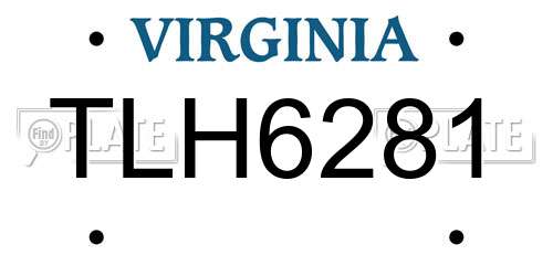 TLH6281 Virginia License Plate