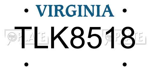 TLK8518 Virginia License Plate