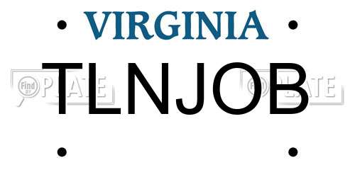 TLNJOB Virginia License Plate