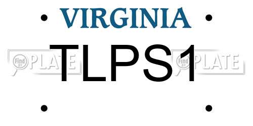TLPS1 Virginia License Plate