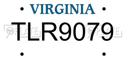 TLR9079 Virginia License Plate