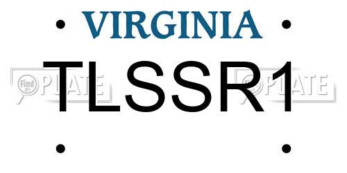 TLSSR1 Virginia License Plate