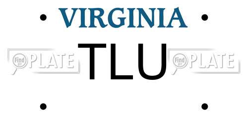 TLU Virginia License Plate
