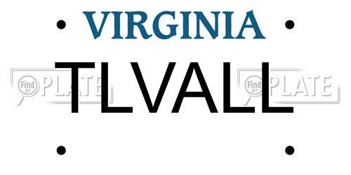 TLVALL Virginia License Plate