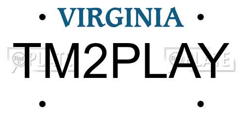 TM2PLAY Virginia License Plate