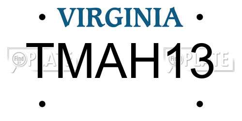 TMAH13 Virginia License Plate