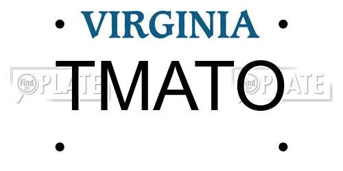 TMATO Virginia License Plate
