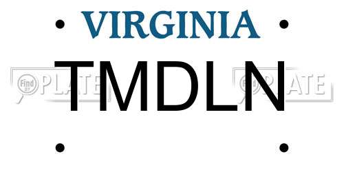 TMDLN Virginia License Plate