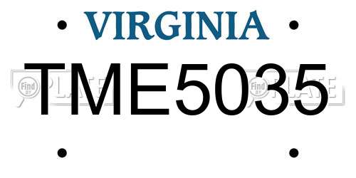 TME5035 Virginia License Plate