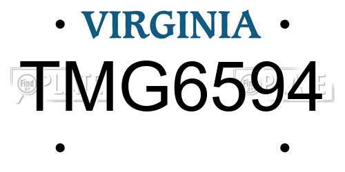 TMG6594 Virginia License Plate