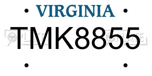 TMK8855 Virginia License Plate