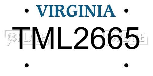 TML2665 Virginia License Plate