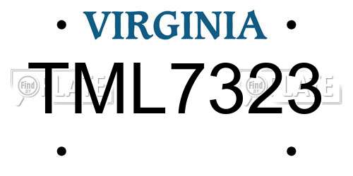 TML7323 Virginia License Plate