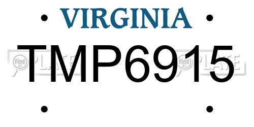 TMP6915 Virginia License Plate