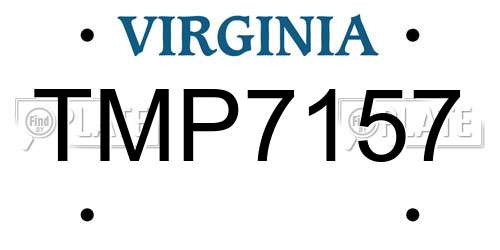 TMP7157 Virginia License Plate