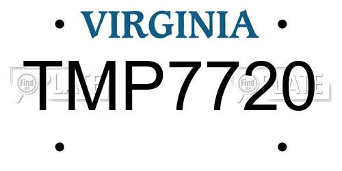 TMP7720 Virginia License Plate