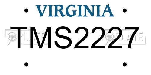 TMS2227 Virginia License Plate