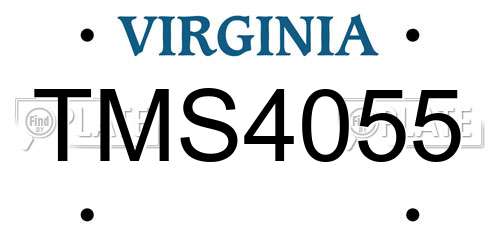 TMS4055 Virginia License Plate