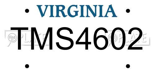 TMS4602 Virginia License Plate