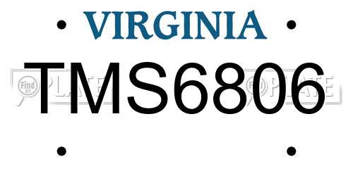 TMS6806 Virginia License Plate