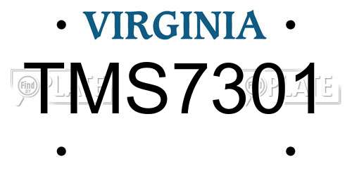 TMS7301 Virginia License Plate