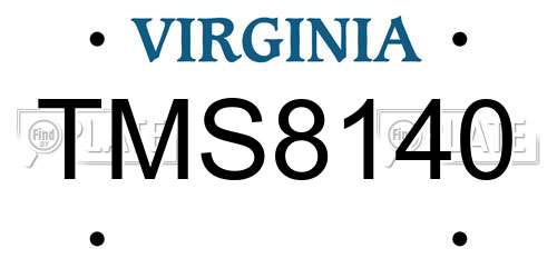 TMS8140 Virginia License Plate
