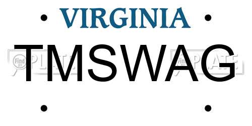 TMSWAG Virginia License Plate