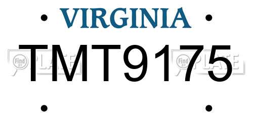 TMT9175 Virginia License Plate