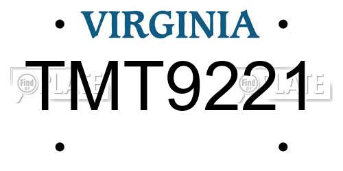 TMT9221 Virginia License Plate