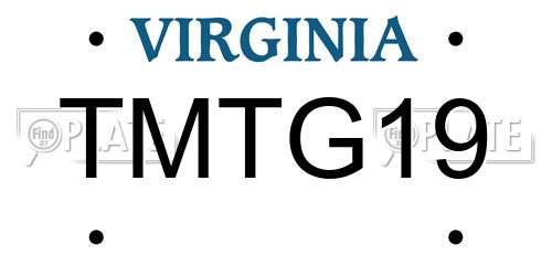 TMTG19 Virginia License Plate