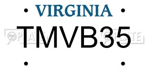 TMVB35 Virginia License Plate