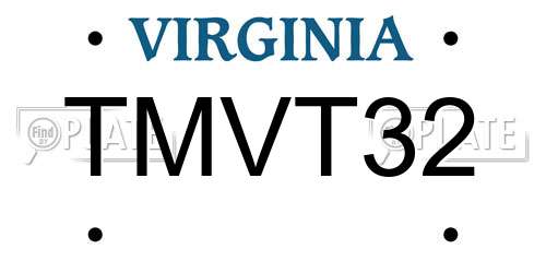 TMVT32 Virginia License Plate