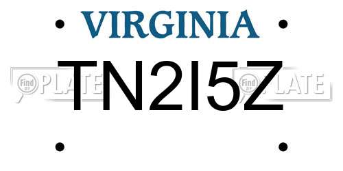 TN2I5Z Virginia License Plate