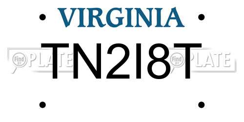 TN2I8T Virginia License Plate