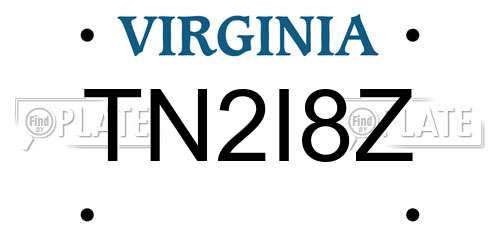 TN2I8Z Virginia License Plate