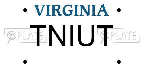 TNIUT Virginia License Plate