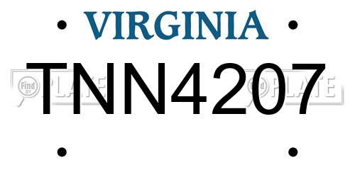 TNN4207 Virginia License Plate
