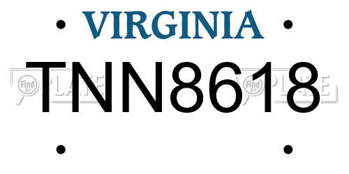 TNN8618 Virginia License Plate