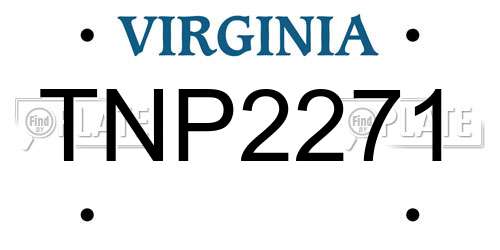 TNP2271 Virginia License Plate