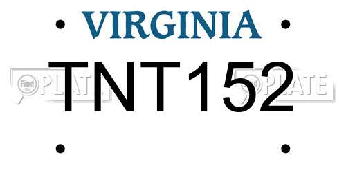 TNT152 Virginia License Plate