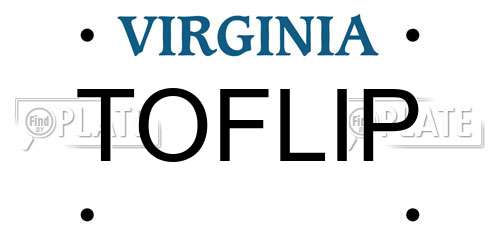TOFLIP Virginia License Plate