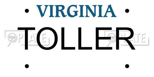 TOLLER Virginia License Plate