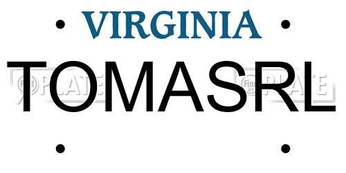TOMASRL Virginia License Plate