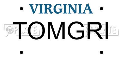 TOMGRI Virginia License Plate