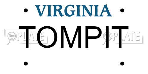 TOMPIT Virginia License Plate